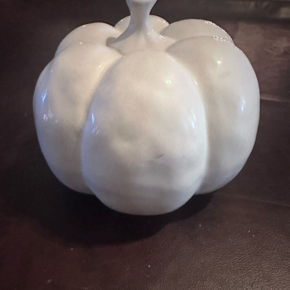 Rae Dunn White 'Thankful' Ceramic Pumpkin - Picture 4 of 6